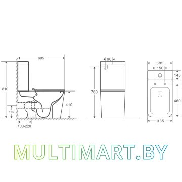 Унитаз CeramaLux 2171MB картинка 3